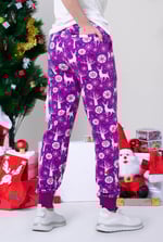 Womens Festive Print Joggers