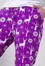 Womens Festive Print Joggers