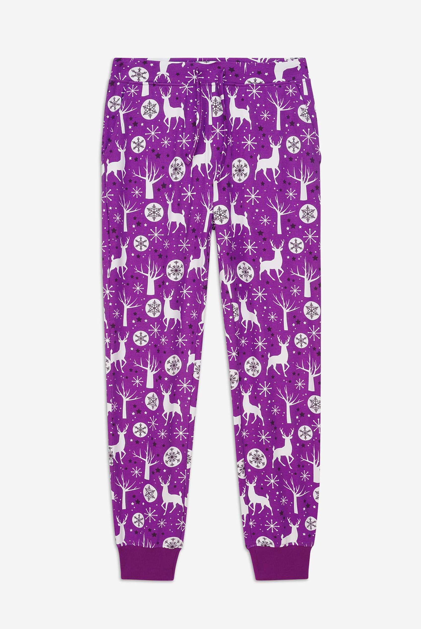 Womens Festive Print Joggers