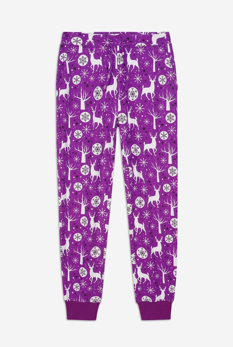 Womens Festive Print Joggers