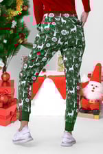 Womens Festive Print Joggers