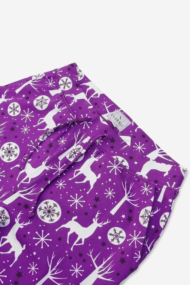 Womens Festive Print Joggers