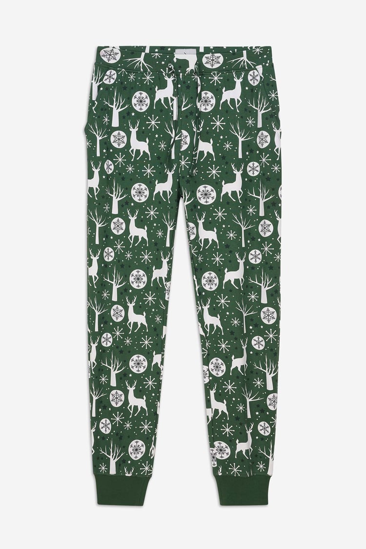 Womens Festive Print Joggers