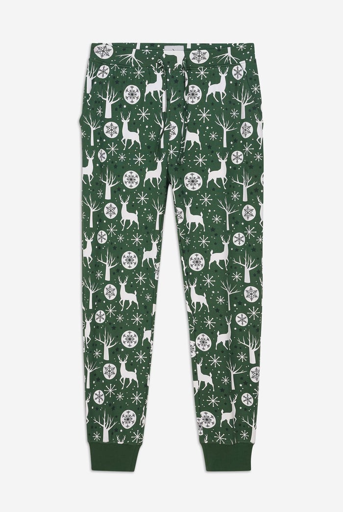 Womens Festive Print Joggers