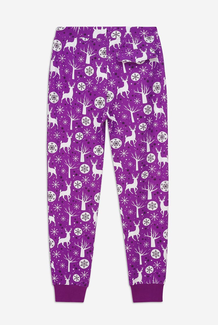 Womens Festive Print Joggers
