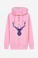 Womens Festive Reindeer Hoodie