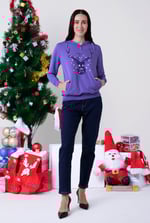 Womens Festive Reindeer Hoodie