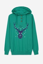 Womens Festive Reindeer Hoodie