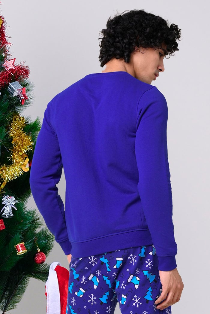 Mens Christmas Santa Print Sweatshirt