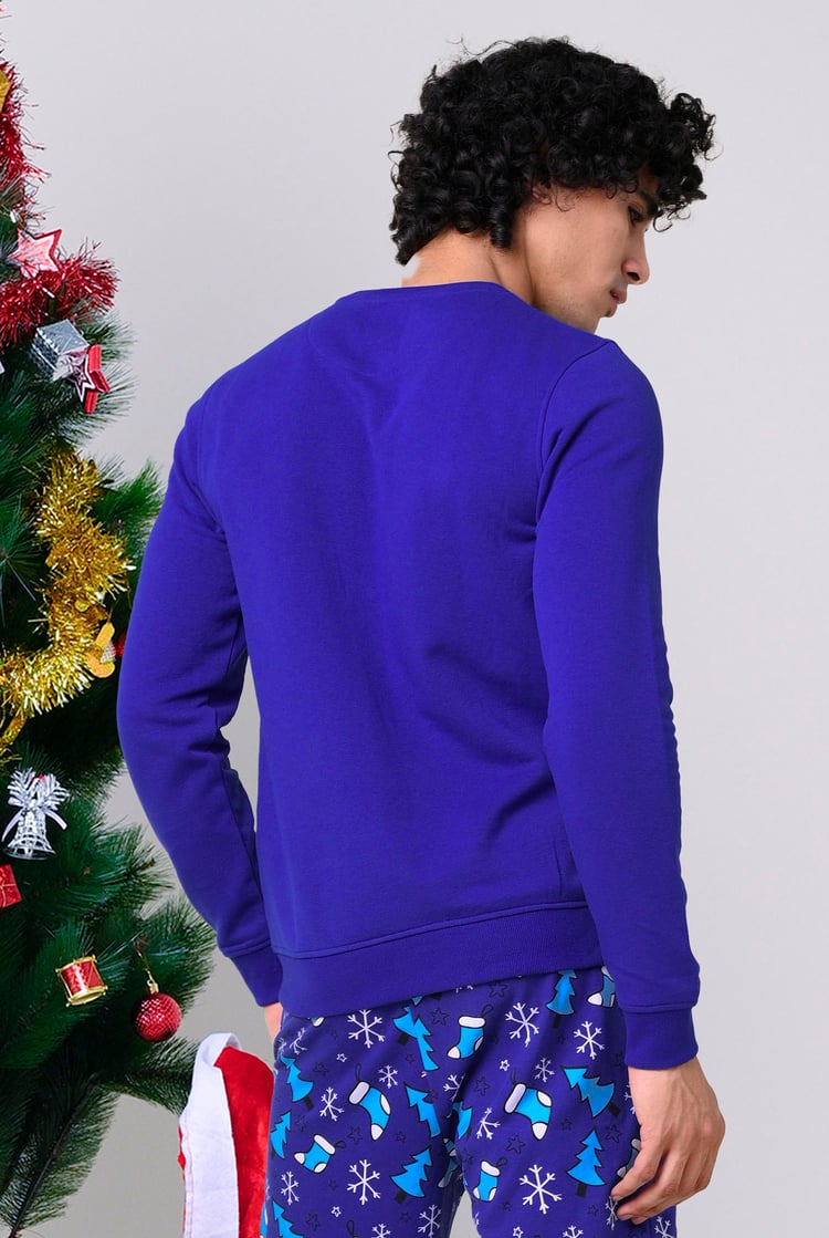 Mens Christmas Santa Print Sweatshirt