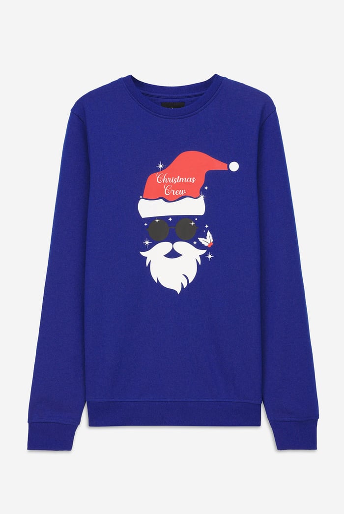 Mens Christmas Santa Print Sweatshirt