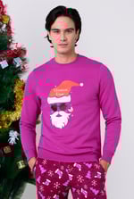Mens Christmas Santa Print Sweatshirt