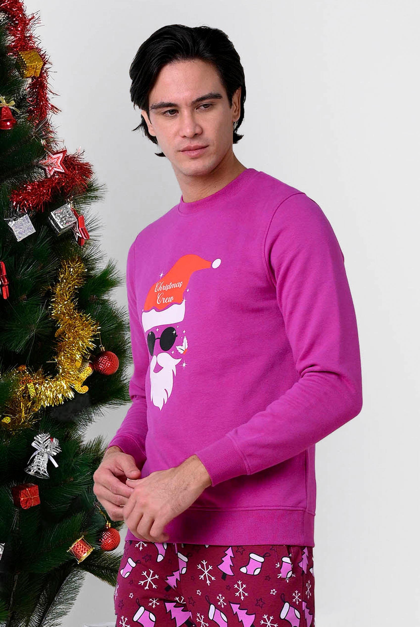 Mens Christmas Santa Print Sweatshirt