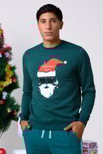 Mens Christmas Santa Print Sweatshirt