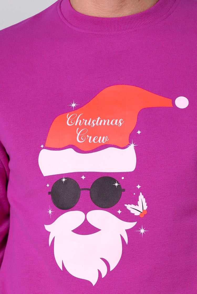 Mens Christmas Santa Print Sweatshirt