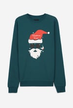 Mens Christmas Santa Print Sweatshirt
