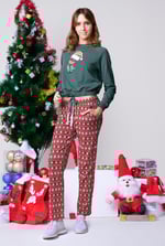 Womens Fair Isle Print Trouser
