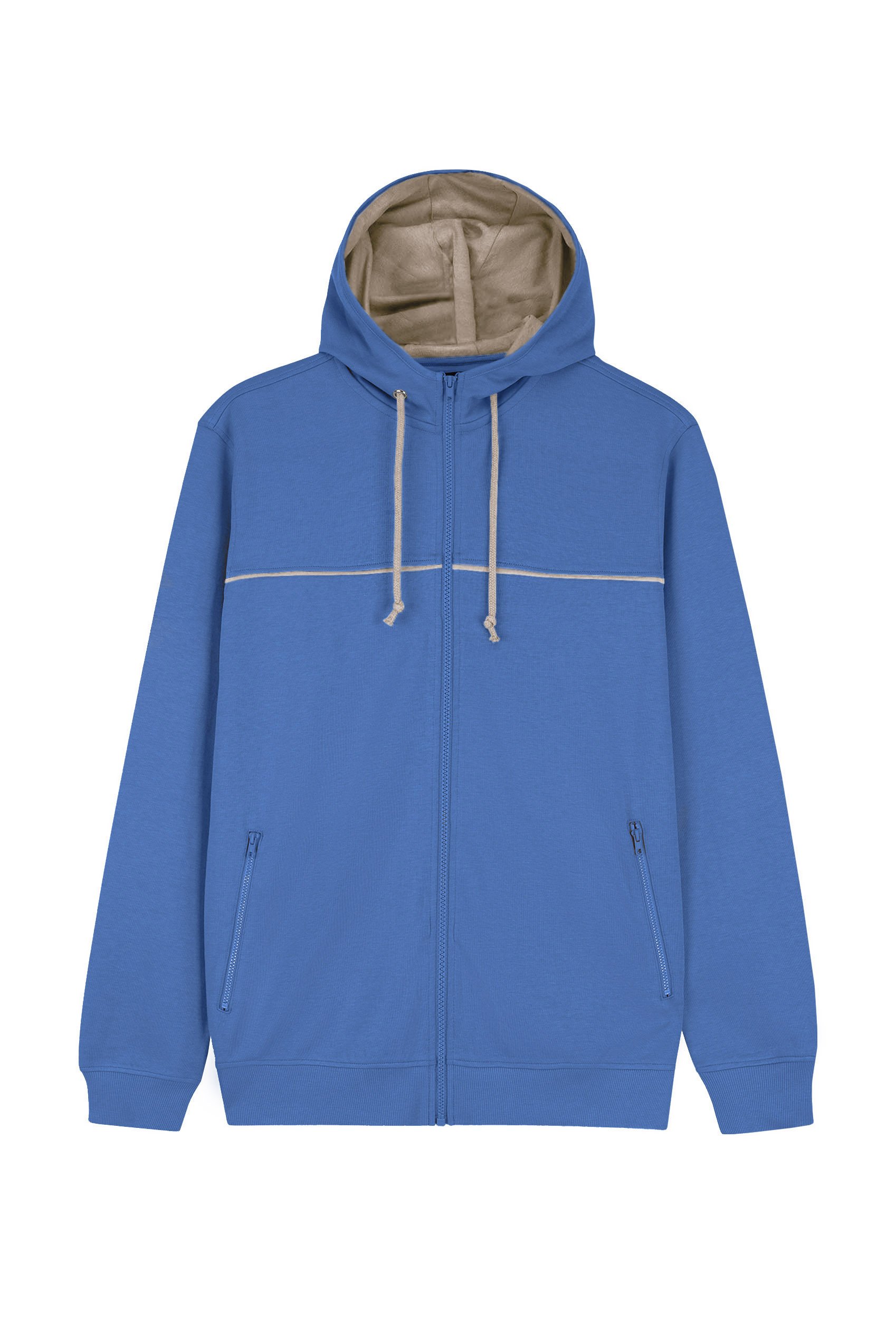 Heavy Jersey Zip Through Hoodie