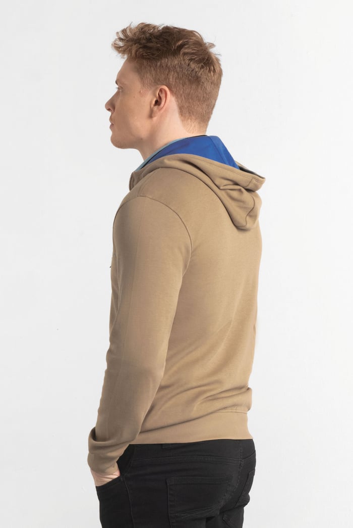 Heavy Jersey Zip Through Hoodie