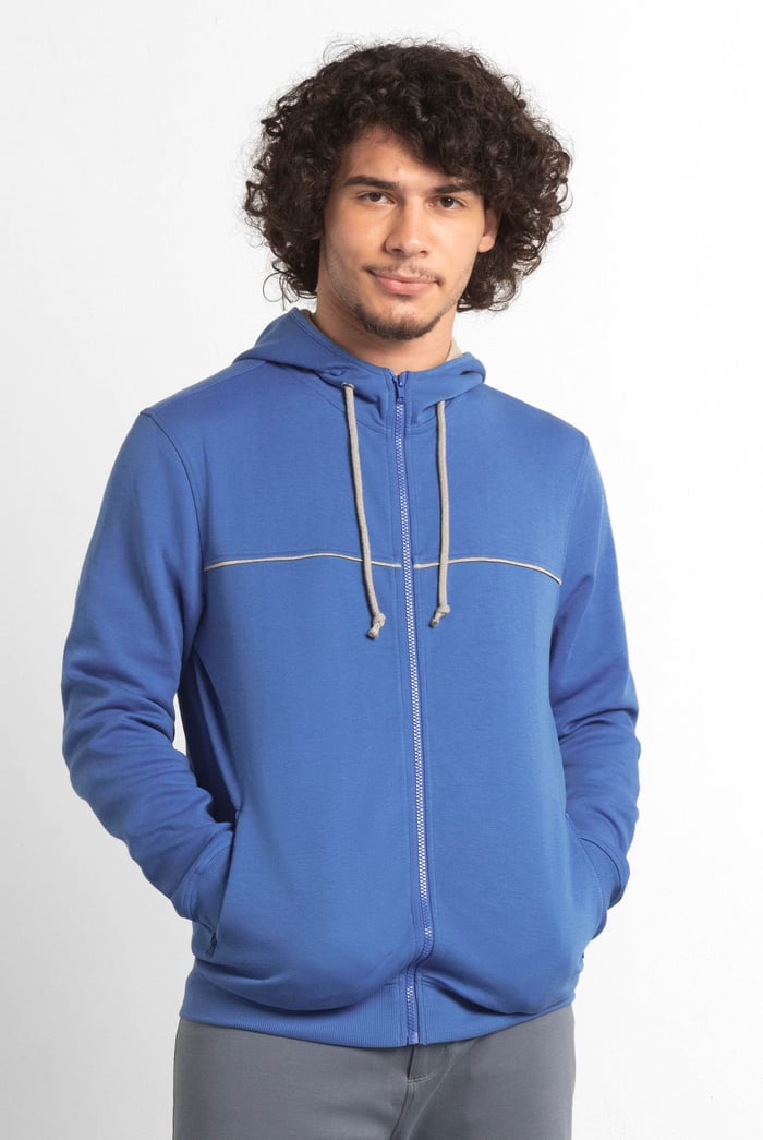 Heavy Jersey Zip Through Hoodie