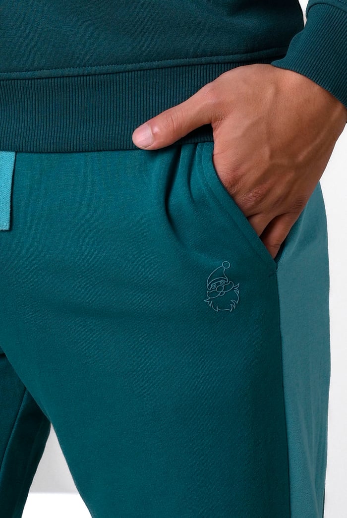 Mens Christmas Relax Fit Colourblock Trouser