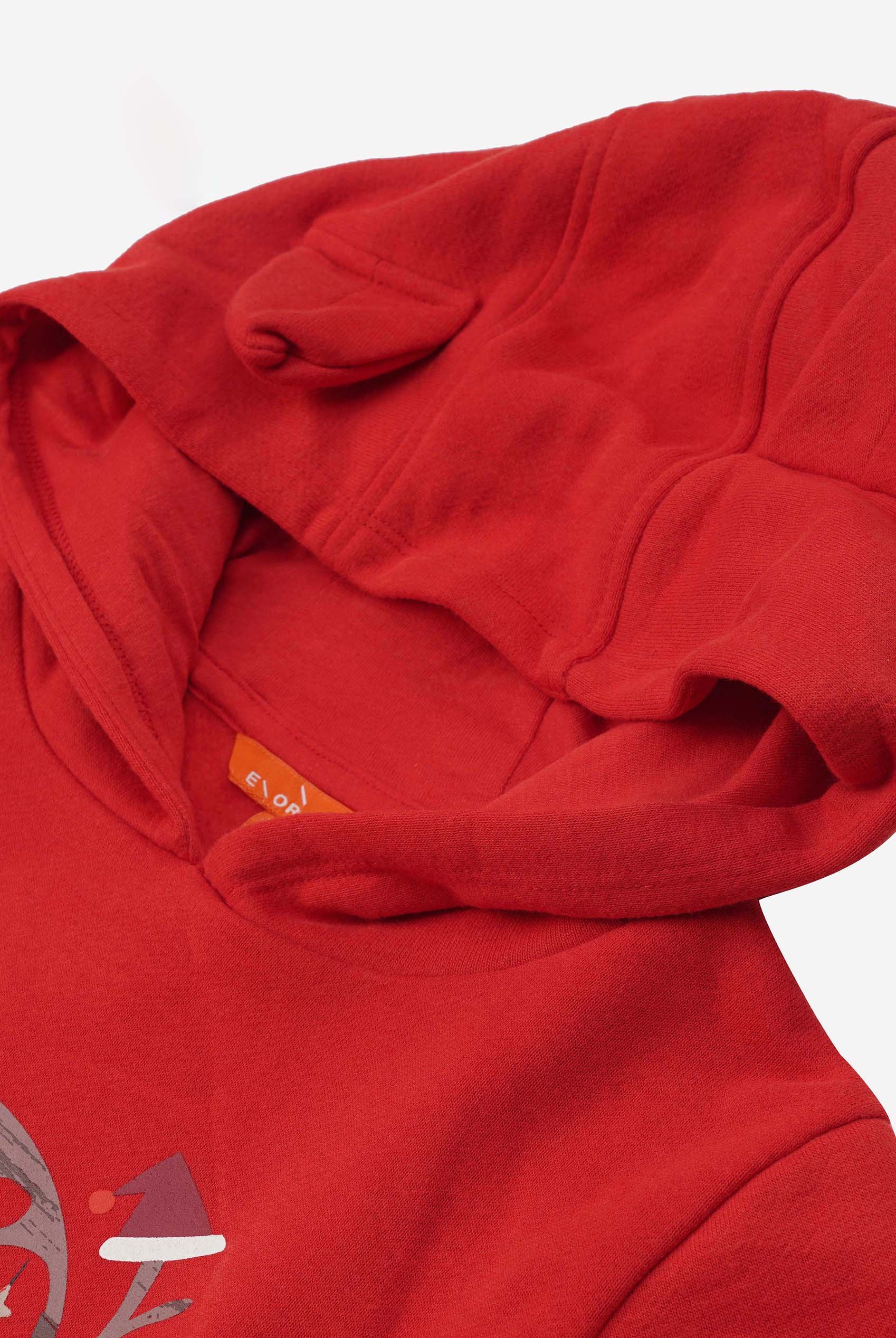 Girls Reindeer Print Christmas Hoodie (2yrs-9yrs)