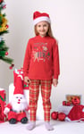 Girls Reindeer Print Christmas Hoodie (2yrs-9yrs)