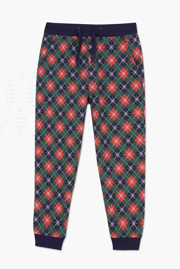 Boys Argyle Print Jogger (3yrs-9yrs)