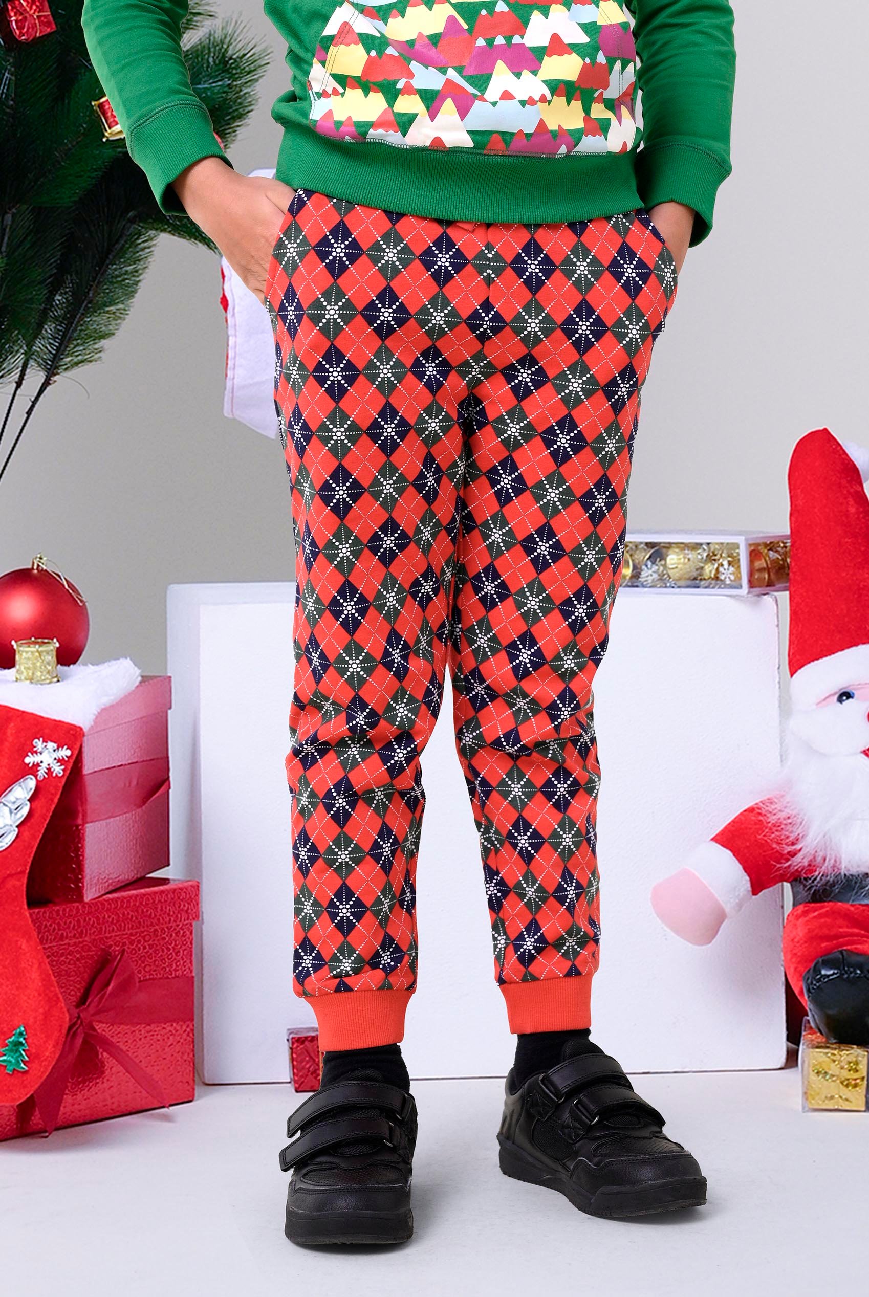 Boys Argyle Print Jogger (3yrs-9yrs)