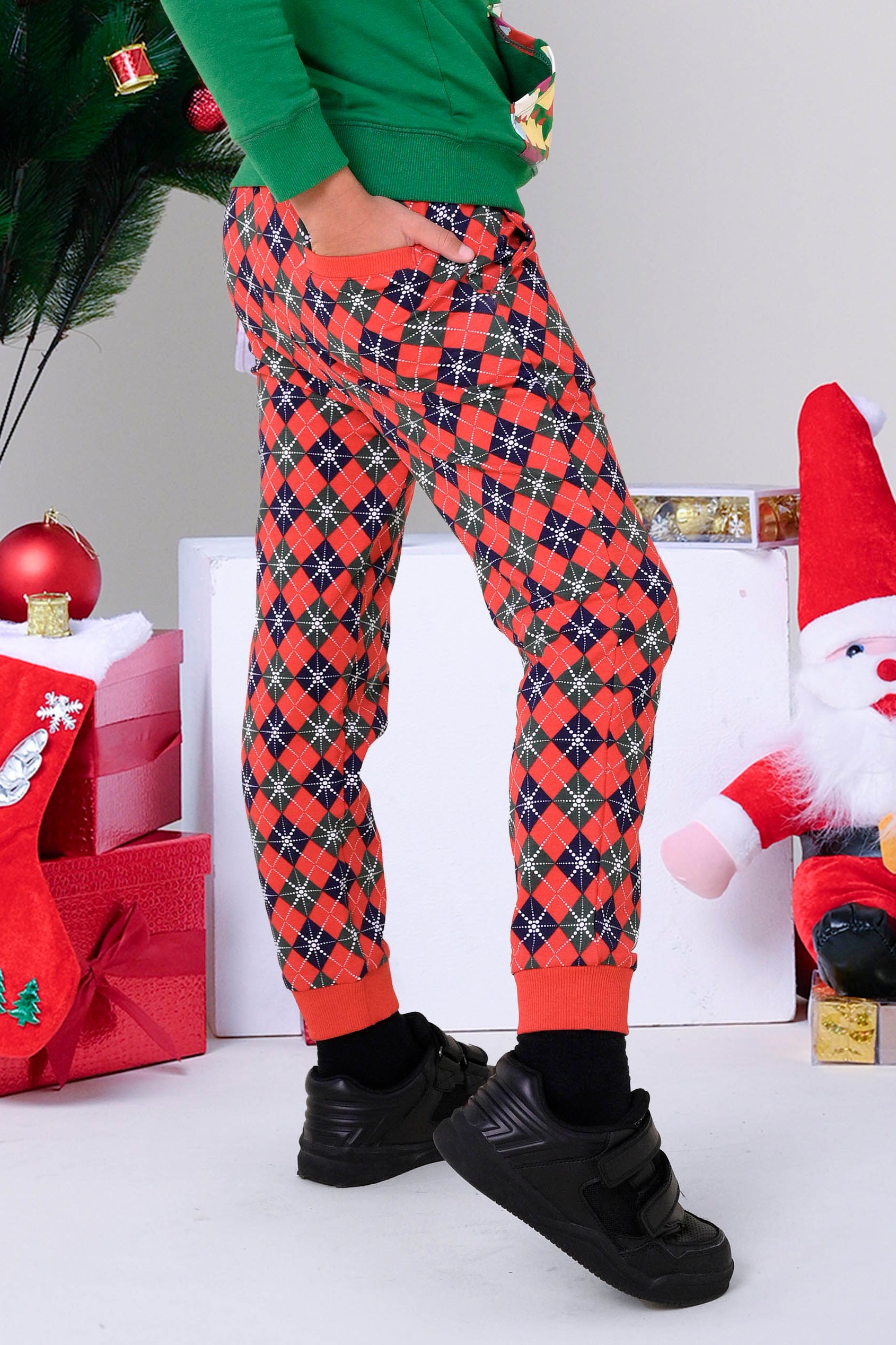 Boys Argyle Print Jogger (3yrs-9yrs)