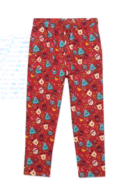 Boys Blue Christmas Fun Print Trouser (3yrs-9yrs)