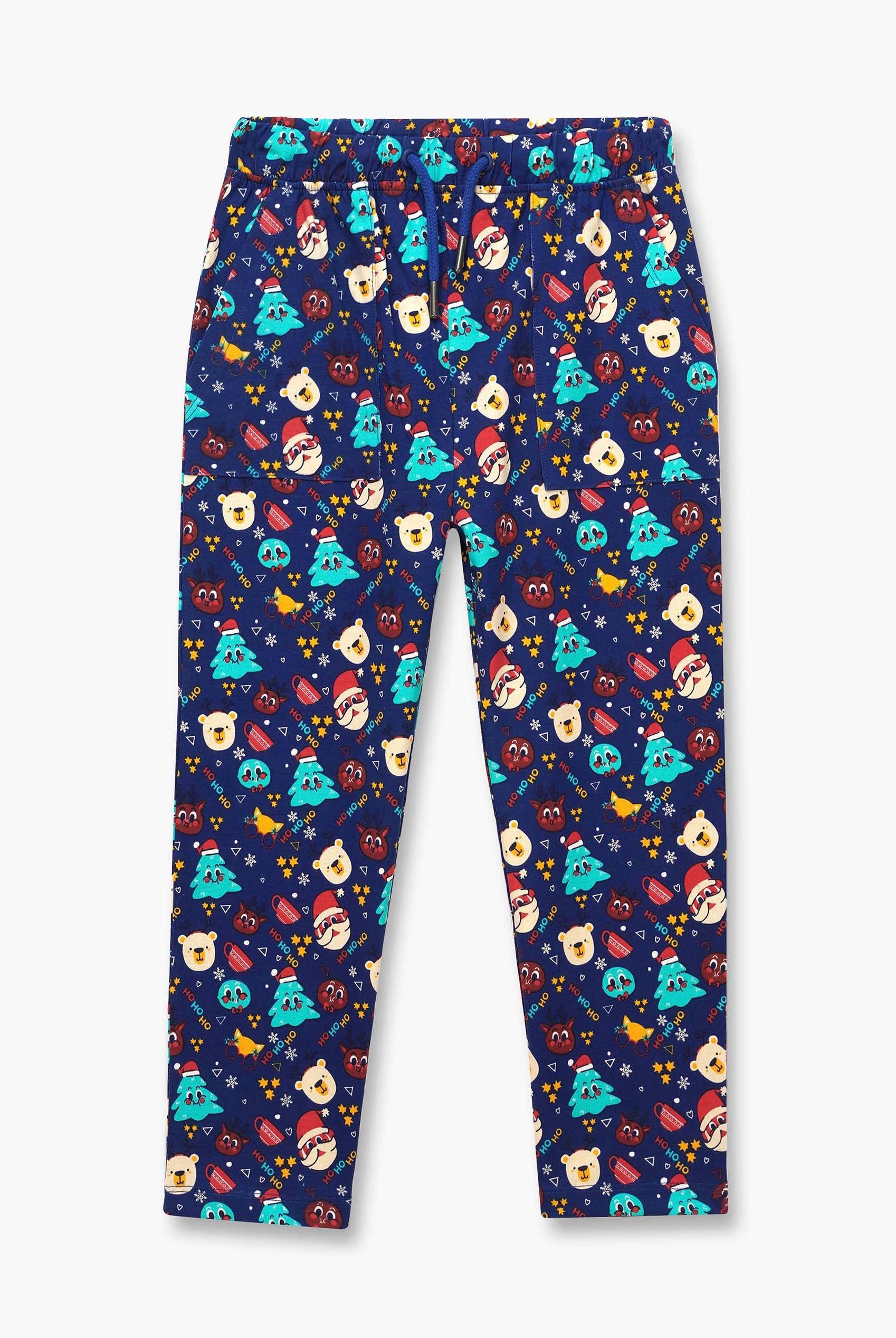 Boys Santa Motif Print Trouser (3yrs-9yrs)