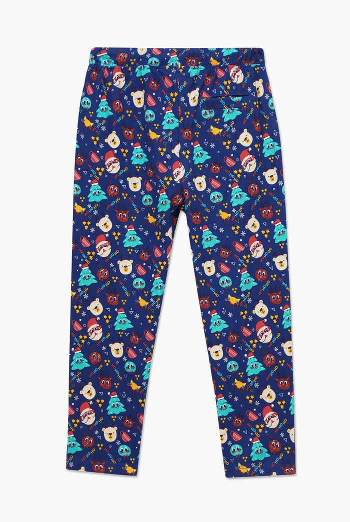Boys Santa Motif Print Trouser (3yrs-9yrs)