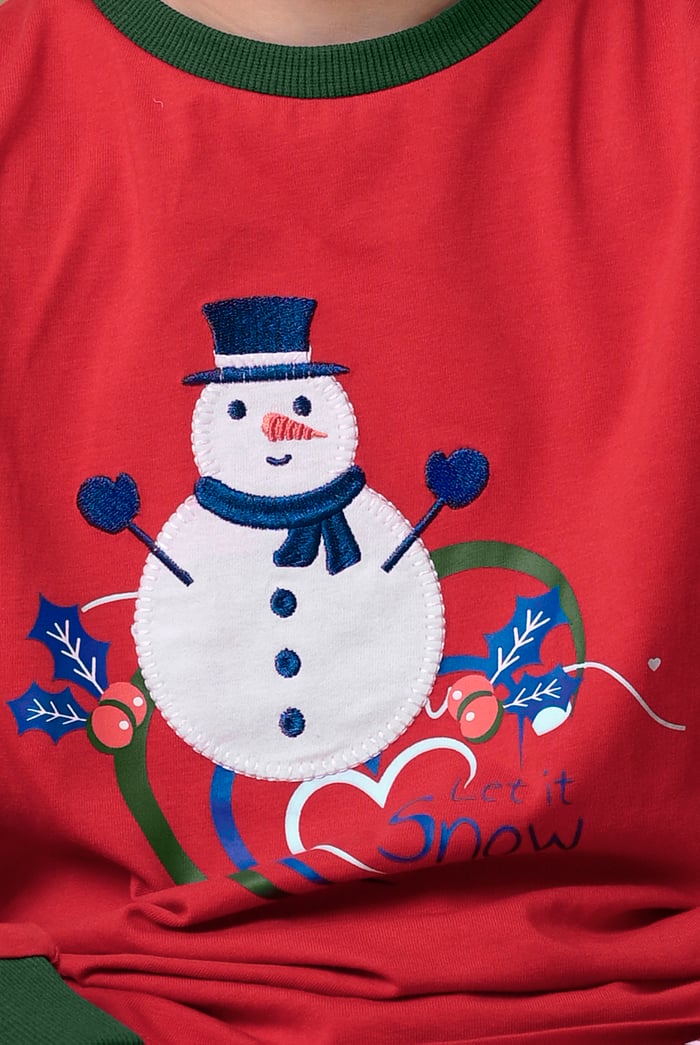 Boys Snowman Applique T-Shirt (12/18mths-7yrs)