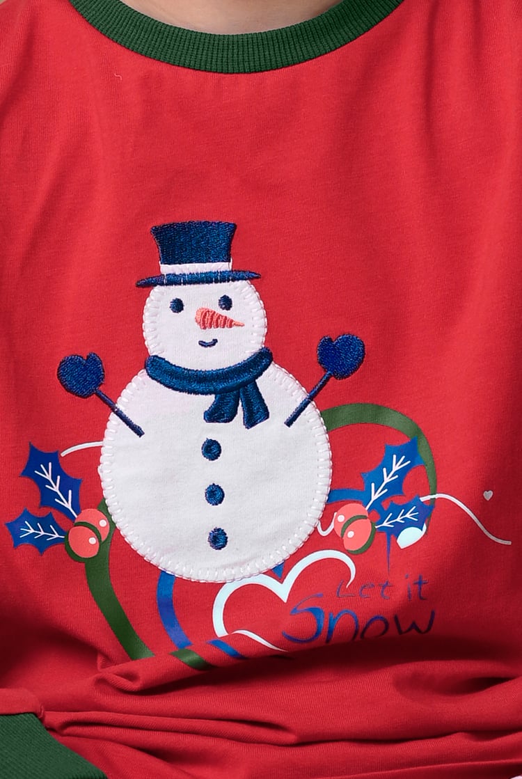 Boys Snowman Applique T-Shirt (12/18mths-7yrs)