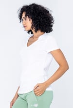 V-Neck Short Sleeve Slub T-Shirt
