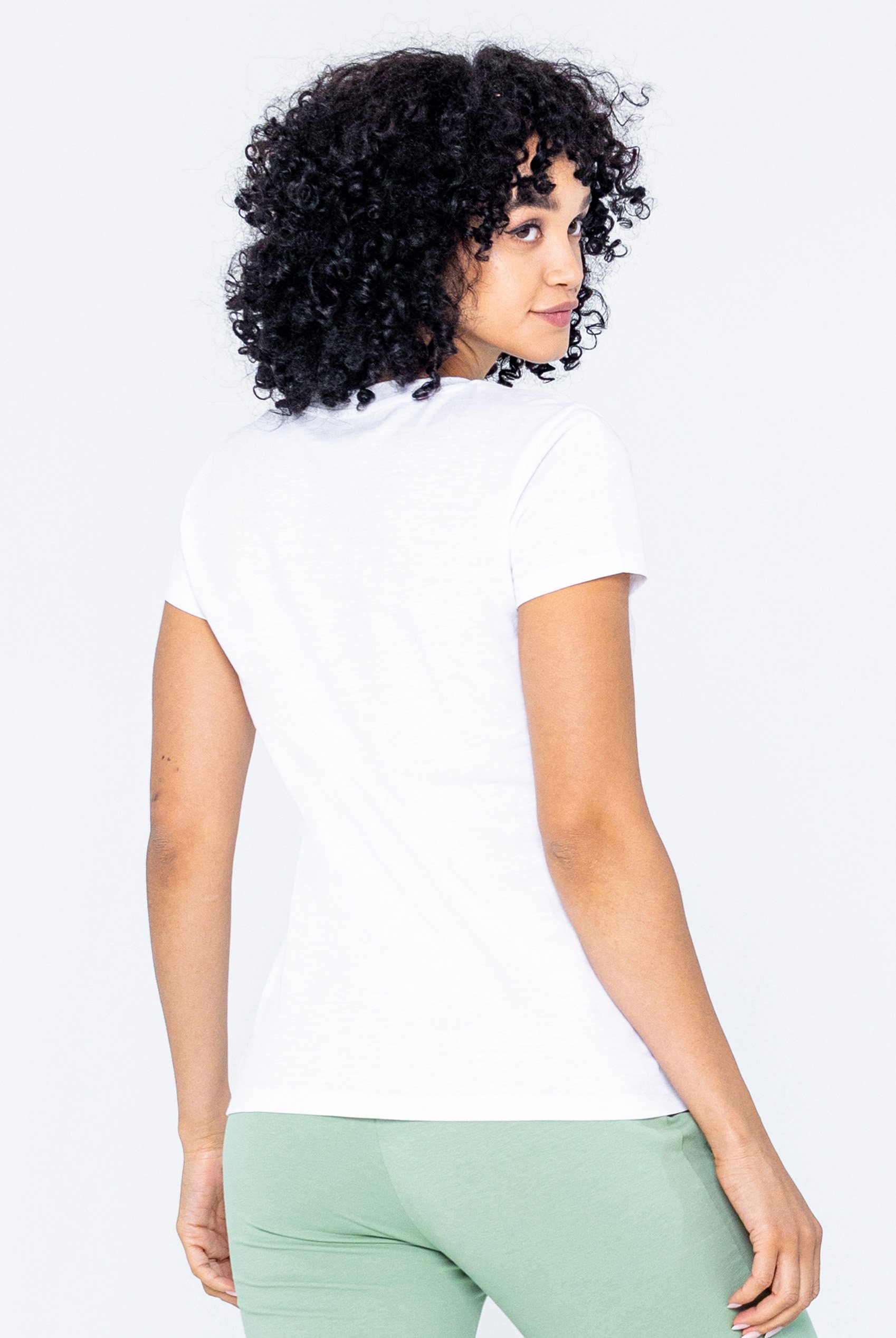 V-Neck Short Sleeve Slub T-Shirt