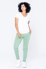 V-Neck Short Sleeve Slub T-Shirt
