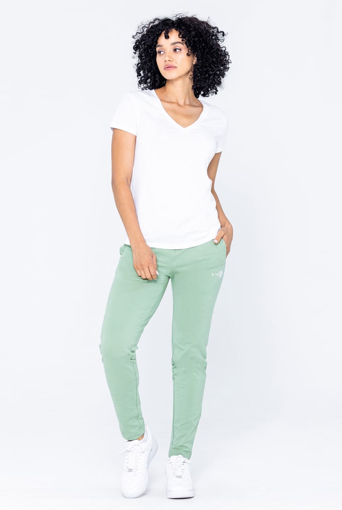 V-Neck Short Sleeve Slub T-Shirt