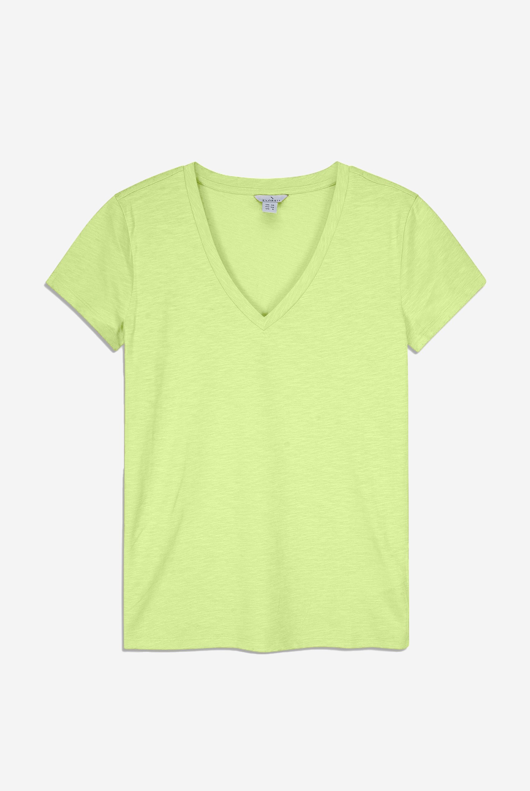 V-Neck Short Sleeve Slub T-Shirt