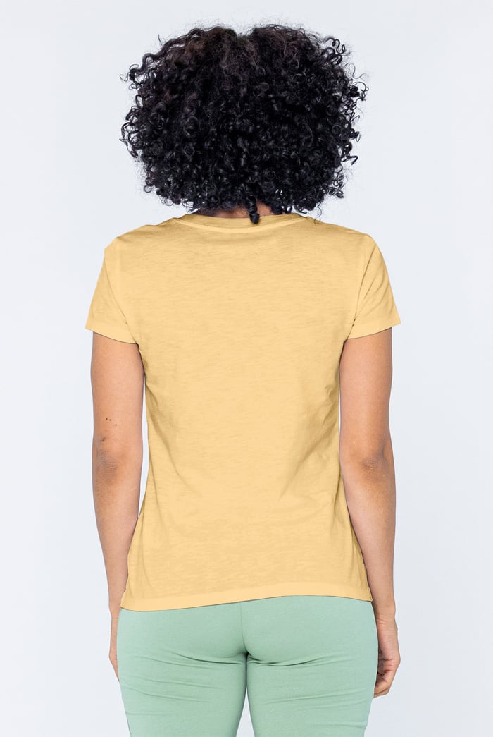 V-Neck Short Sleeve Slub T-Shirt