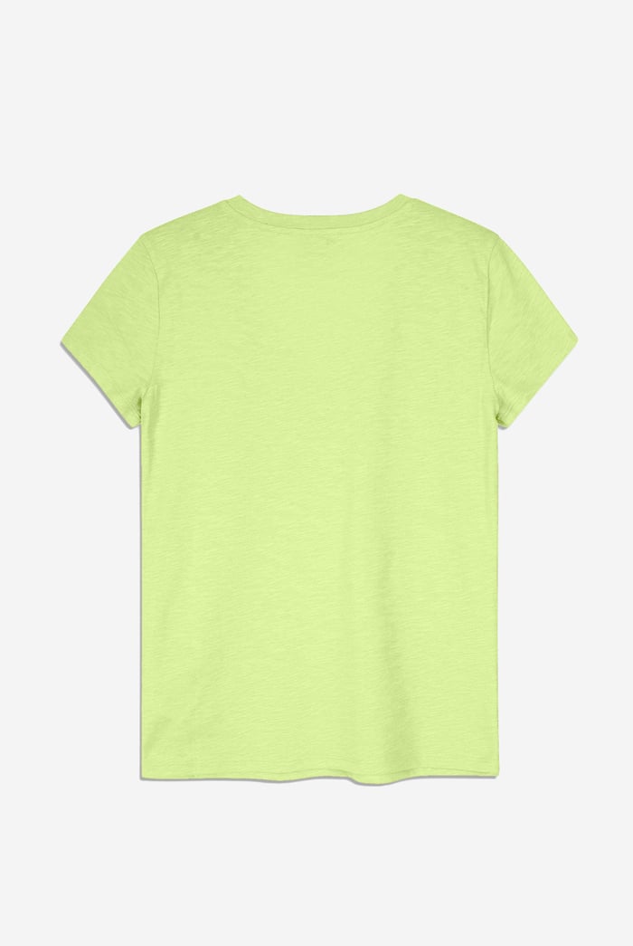 V-Neck Short Sleeve Slub T-Shirt