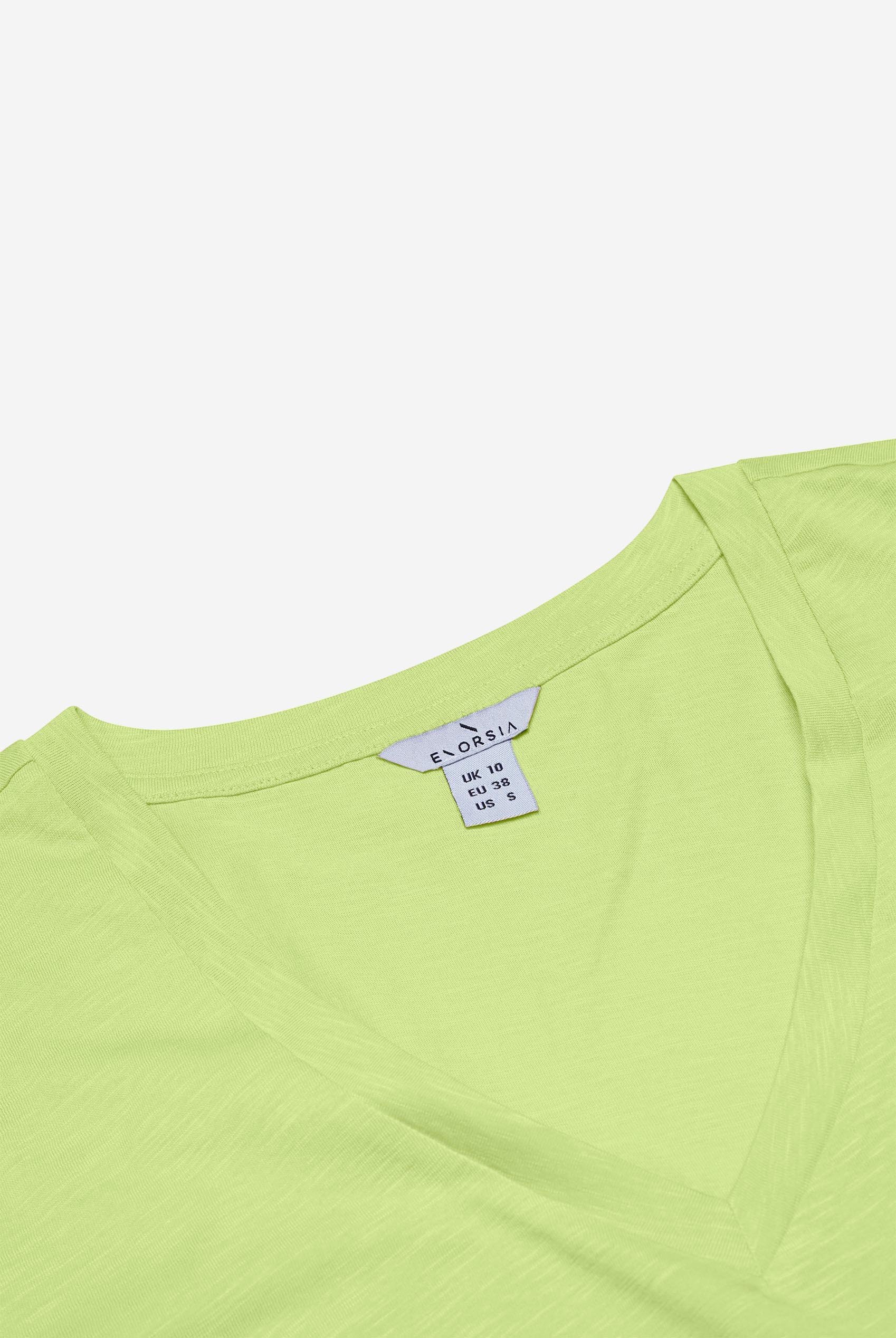 V-Neck Short Sleeve Slub T-Shirt