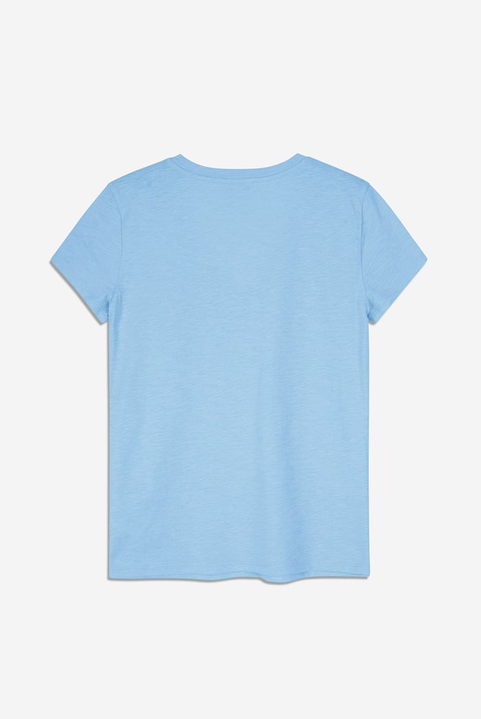 V-Neck Short Sleeve Slub T-Shirt