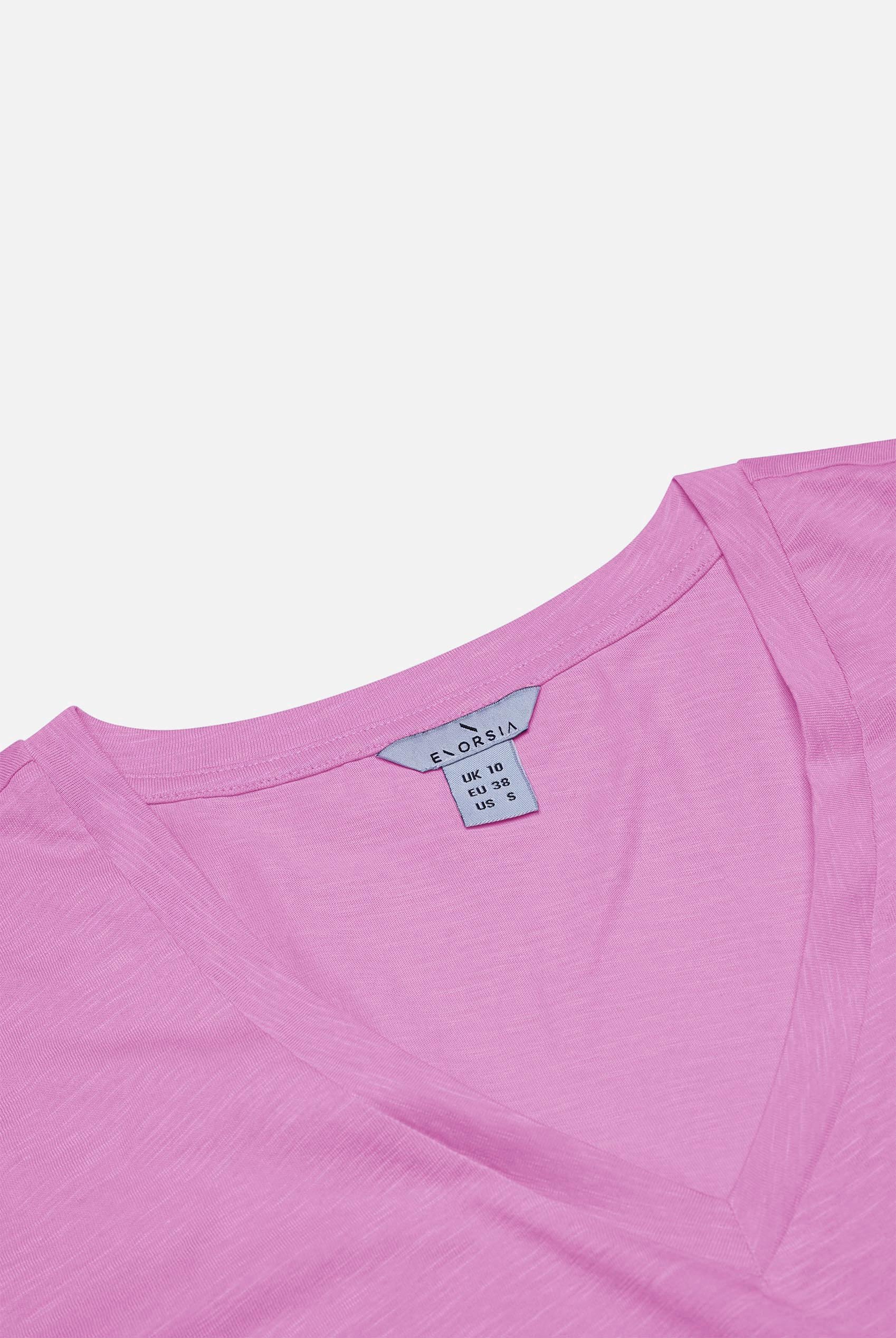 V-Neck Short Sleeve Slub T-Shirt