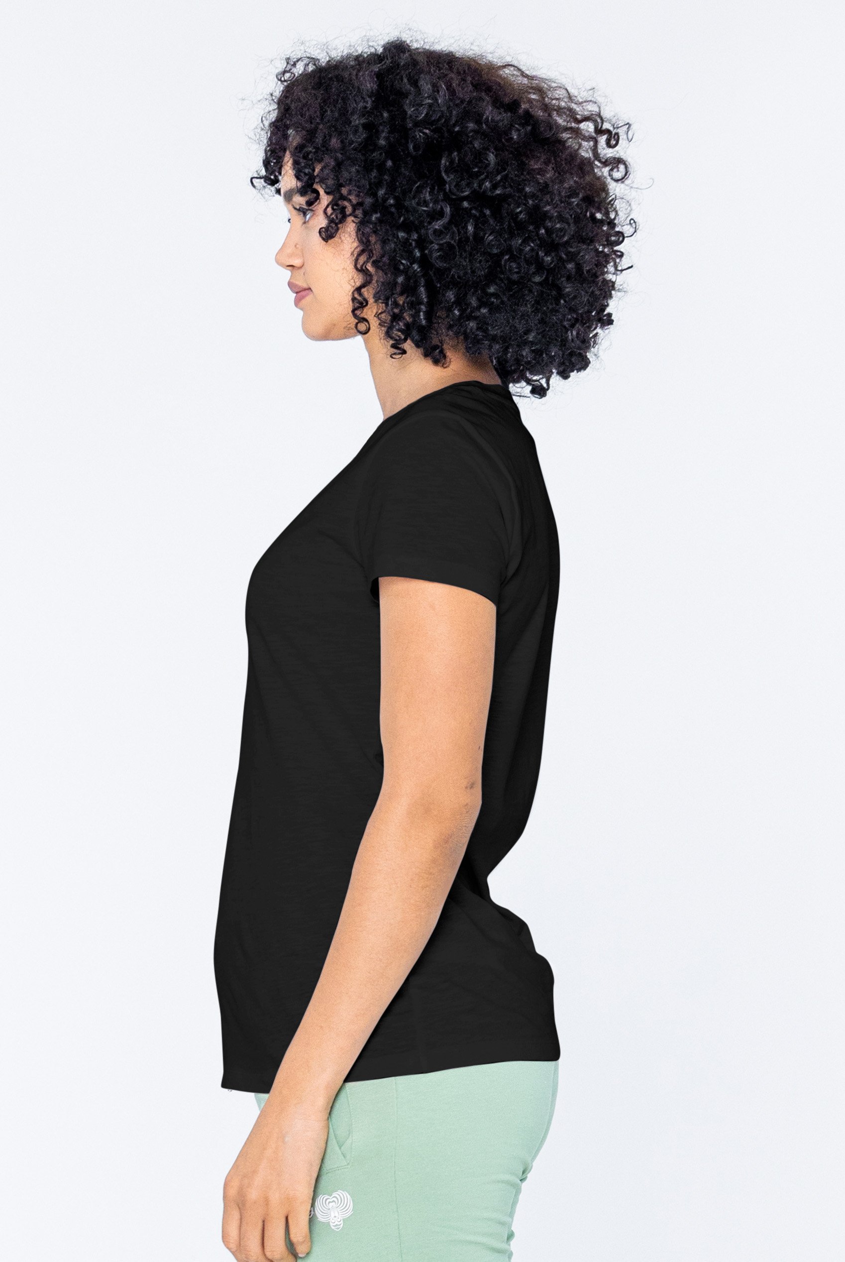 V-Neck Short Sleeve Slub T-Shirt