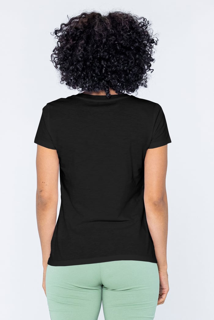 V-Neck Short Sleeve Slub T-Shirt