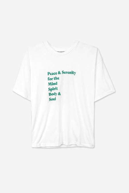 White Slogan Print Boxy Relaxed Fit T-Shirt