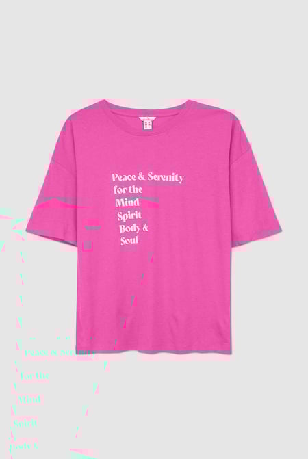 White Slogan Print Boxy Relaxed Fit T-Shirt
