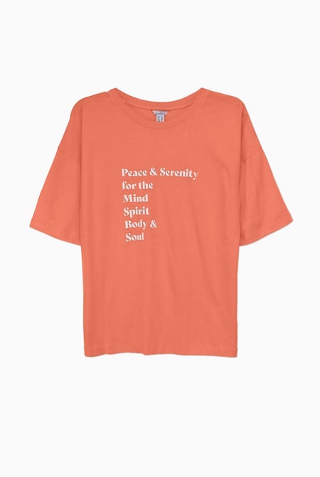 White Slogan Print Boxy Relaxed Fit T-Shirt